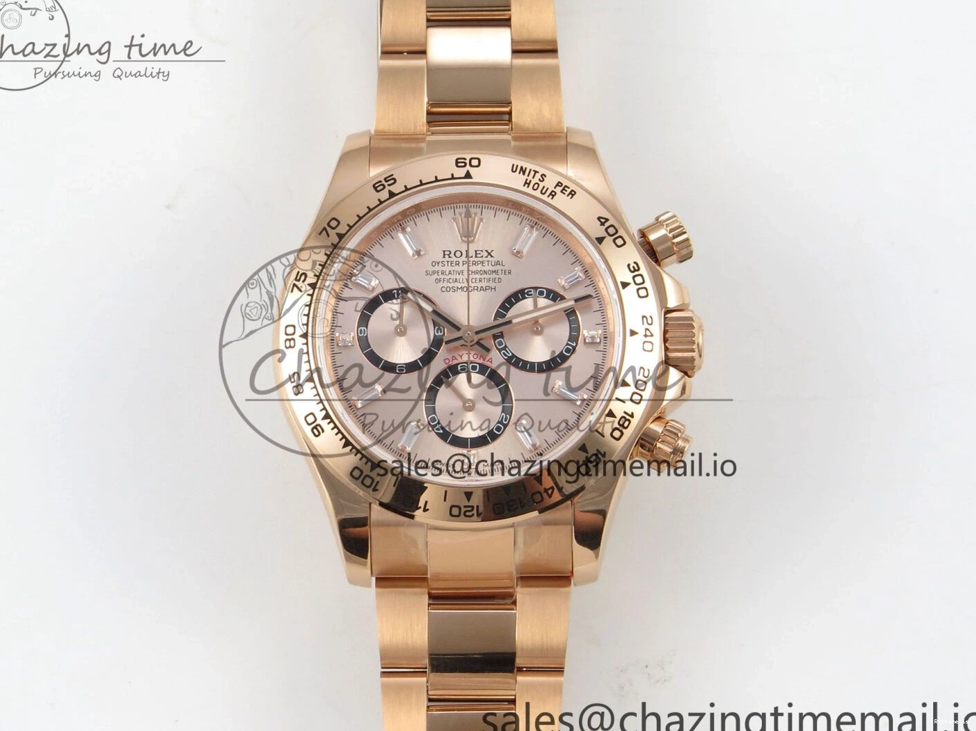 1227 TechFriendly Daytona 126505 RG QF 1:1 Best Edition RG Black Dial Crystal Markers On RG Bracelet SH4131 V6 (Gain Weight) 303